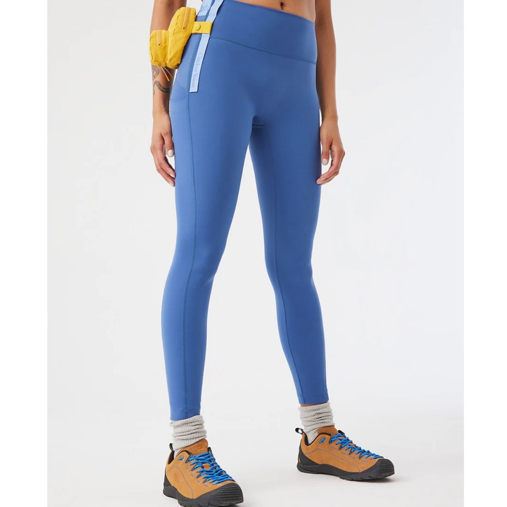 Outdoor Voices Blue High-Waisted Leggings